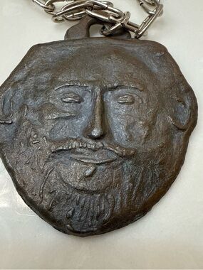 Handcrafted Bronze-Tone Face Pendant Necklace - Women's Jewelry double sided